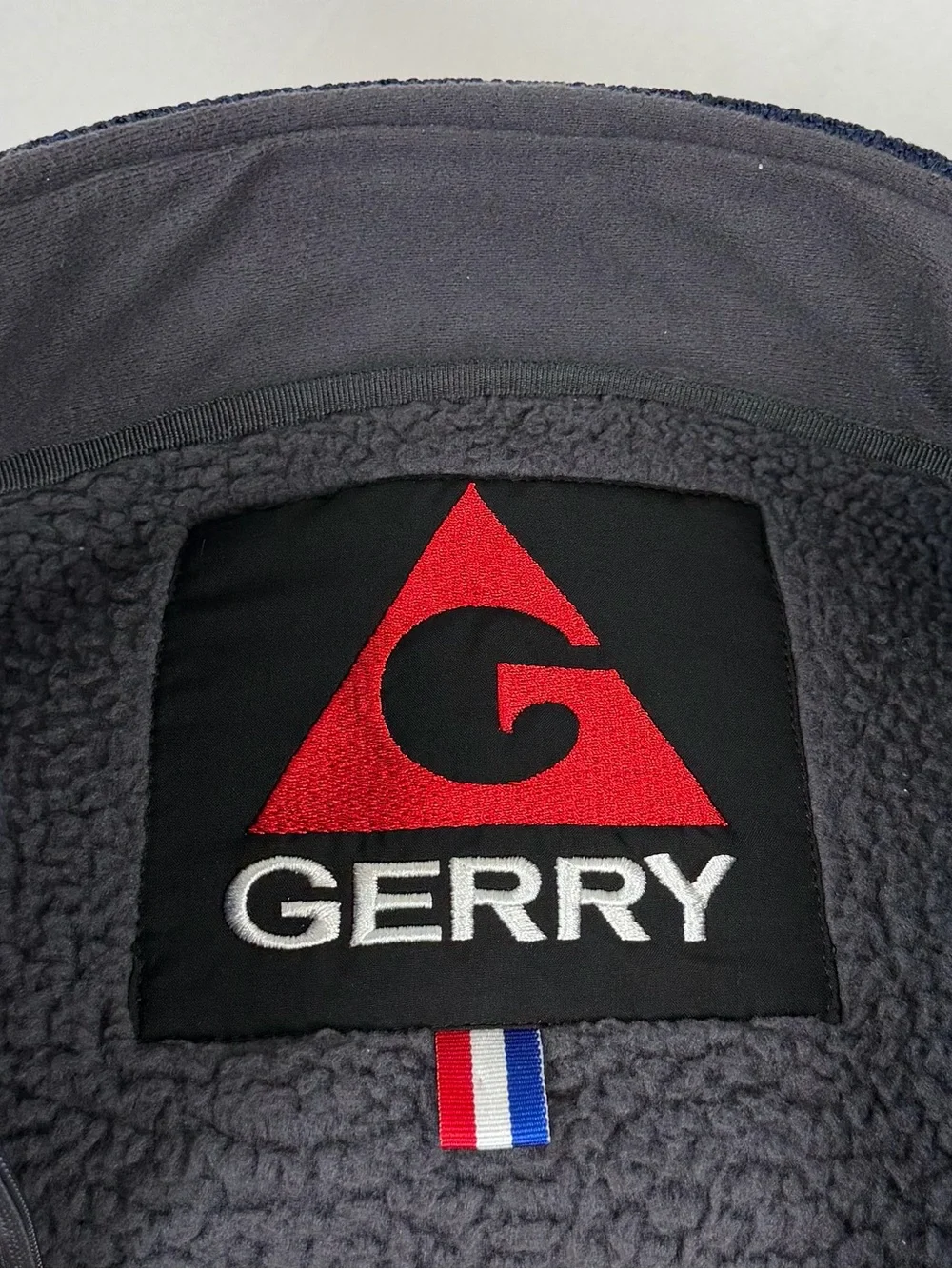 GERRY Navy Blue Full Zip Fleece Jacket Mens L Outdoor